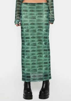The Ragged Priest Pout Mesh Maxi Skirt Bottoms