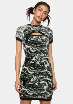 The Ragged Priest Shirt Dress Simulation Sweater Dress