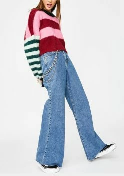 The Ragged Priest Chain Wide Leg Jeans