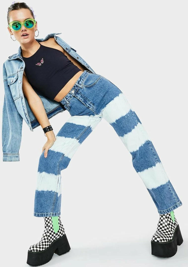 Top 10 π€© The Ragged Priest Lithium Striped Denim π Jeans Bottoms β€οΈ 4 The Ragged Priest Lithium Striped Denim Jeans Bottoms