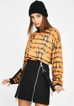 The Ragged Priest Bottoms Tears Zipper Mini Skirt