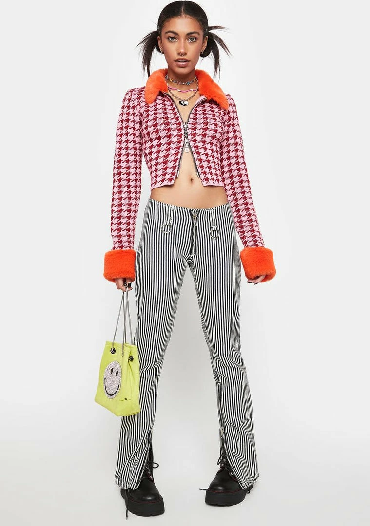 Hot Sale π The Ragged Priest Bluster Houndstooth Cardi Top β€οΈ 5 The Ragged Priest Bluster Houndstooth Cardi Top