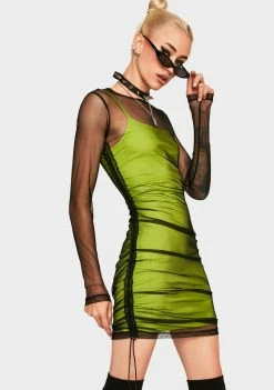 The Ragged Priest Dresses Ruche Front Mini Dress