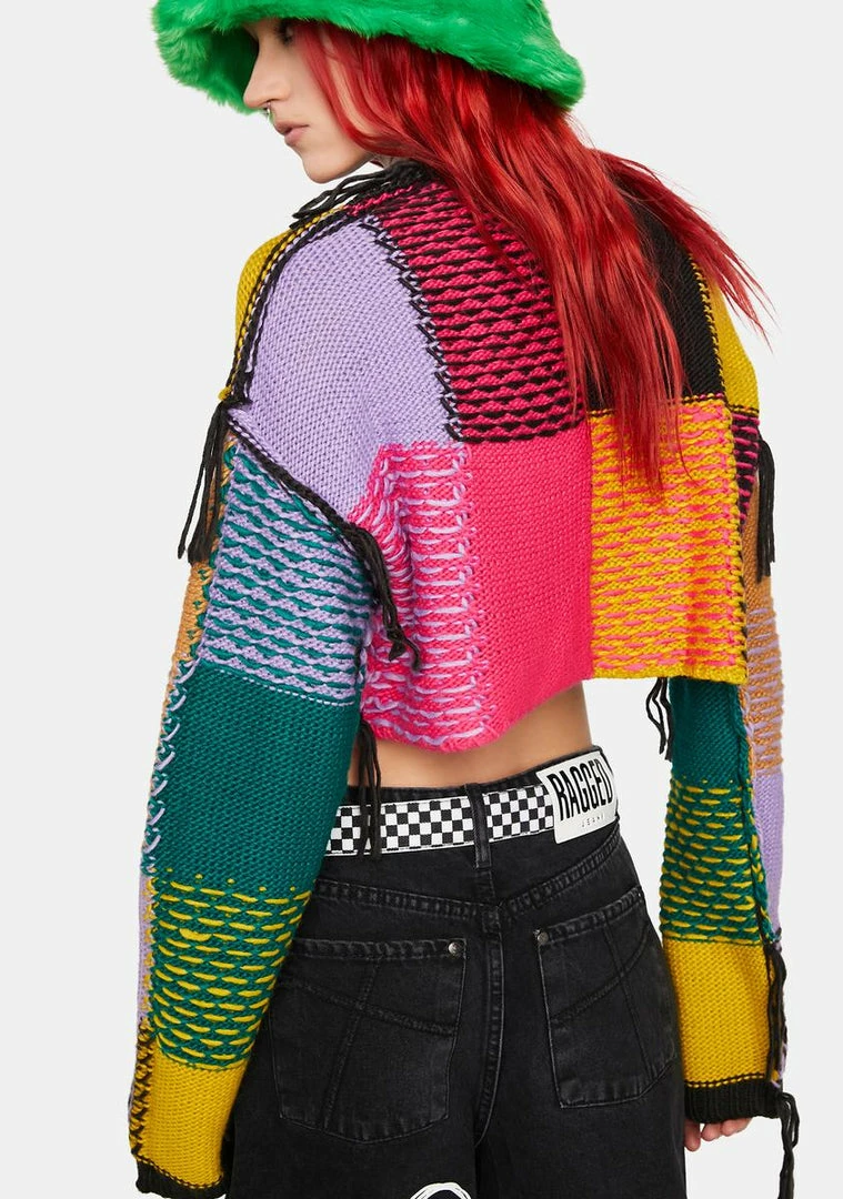 Best Pirce π The Ragged Priest Mirage Knit Cropped Sweater Tops π€© 6 The Ragged Priest Mirage Knit Cropped Sweater Tops