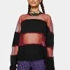 The Ragged Priest Generate Fishnet Paneled Top Tops