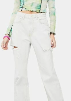 The Ragged Priest Slasher Distressed Dad Jeans