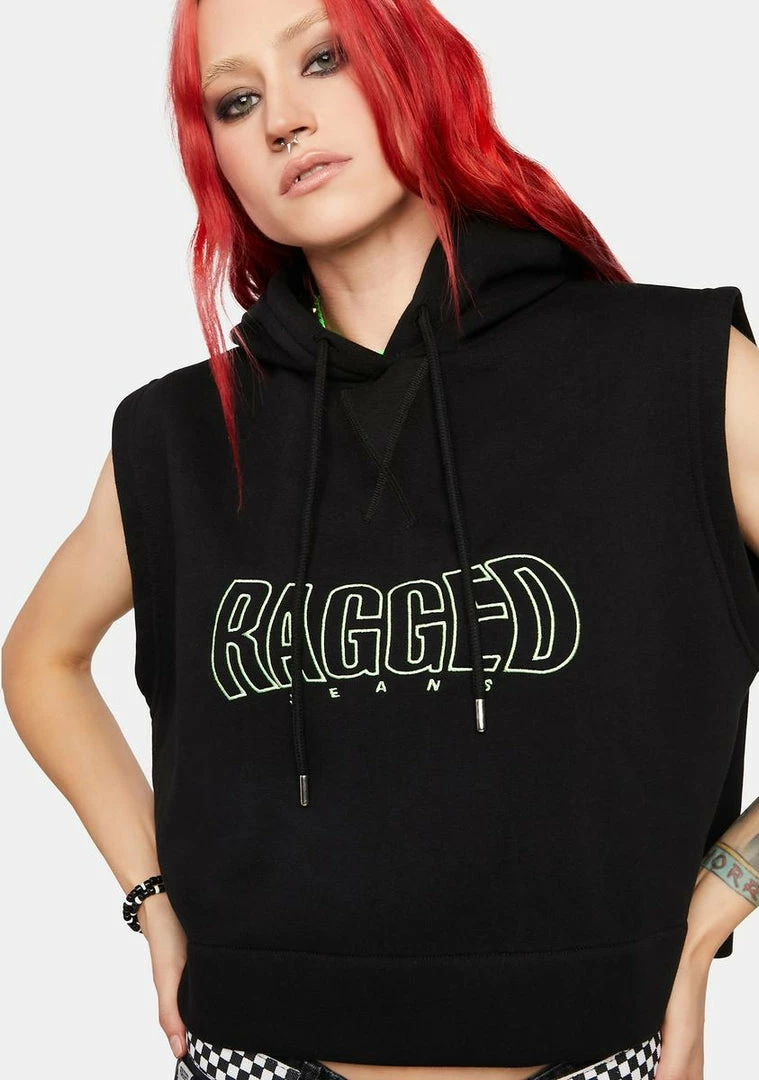 Outlet ๐ฏ The Ragged Priest Raw Hoodie Vest Tops โ๏ธ 3 The Ragged Priest Raw Hoodie Vest Tops