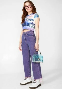 The Ragged Priest Overdyed Crop Jeans Bottoms