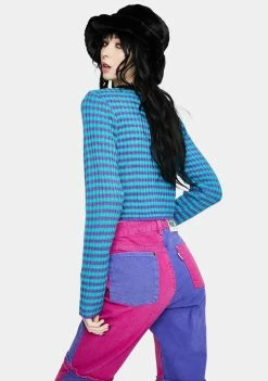 The Ragged Priest Gretchen Stripe Long Sleeve Top Tops