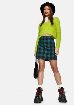 The Ragged Priest Trinity Plaid Mini Skirt Bottoms