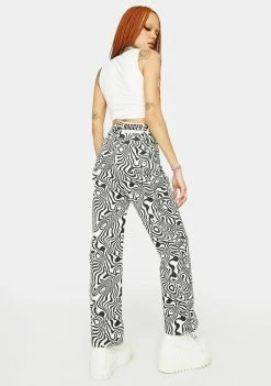 The Ragged Priest Marble Denim Jeans Bottoms