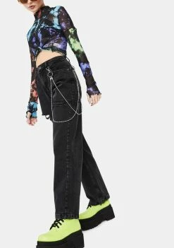 Best deal β¨ The Ragged Priest Charcoal Slasher Distressed Dad π Jeans β 8 The Ragged Priest Charcoal Slasher Distressed Dad Jeans