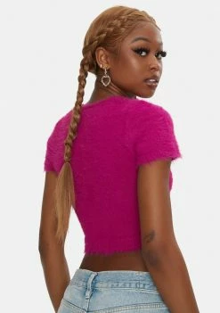 The Ragged Priest Tops Perky Fuzzy Chain Top