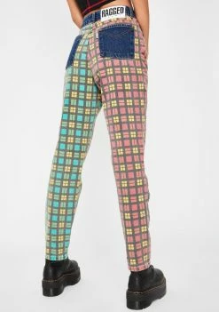 The Ragged Priest Hot Rod Mix Check Jeans Bottoms