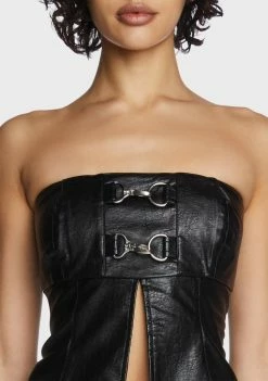 The Ragged Priest Vixen Vegan Leather Top Tops
