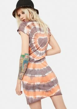 The Ragged Priest Vivid Tie Dye Mini Dress Dresses