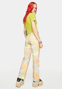 The Ragged Priest Sensory Checkered Dad Jeans Boyfriend Jeans