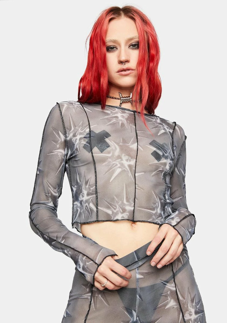 Cheap ๐ฅ The Ragged Priest Voyager Mesh Crop Top โ๏ธ 3 The Ragged Priest Voyager Mesh Crop Top