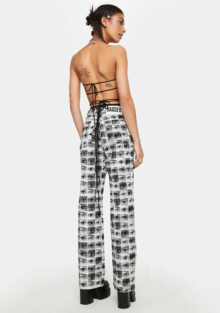 Promo 𧨠The Ragged Priest Knowledge Graphic Pants Bottoms π 5 The Ragged Priest Knowledge Graphic Pants Bottoms