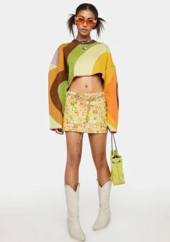 The Ragged Priest Sleaze Knit Cropped Sweater