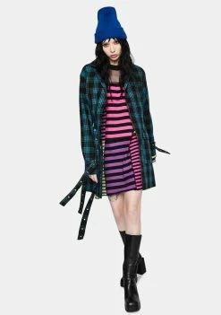The Ragged Priest Dresses Skool Plaid Blazer Dress
