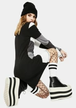 The Ragged Priest Dresses Capture Patchwork Long Sleeve Dress