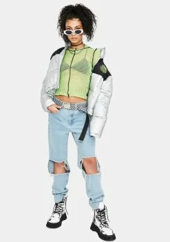 Outlet ๐งจ The Ragged Priest Charge Sheer Knit Crop Top Tops โญ 8 The Ragged Priest Charge Sheer Knit Crop Top Tops