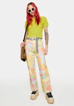 The Ragged Priest Sensory Checkered Dad Jeans Boyfriend Jeans