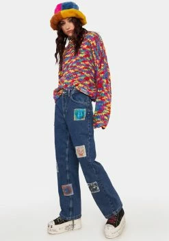 The Ragged Priest Kook Patch Dad Jeans