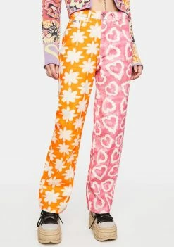 The Ragged Priest Boyfriend Jeans Freedom Print Jeans