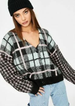 The Ragged Priest Panic Plaid Cardigan