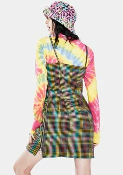 The Ragged Priest Storm Check Cami Mini Dress