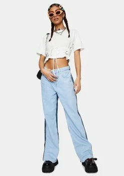 The Ragged Priest Connect Lace-Up Crop Tee