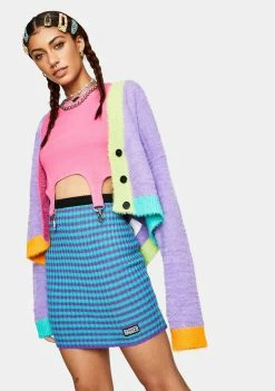 Budget 👏 The Ragged Priest Zane Striped Knit Mini 👗 Skirt Bottoms ⭐ 7 The Ragged Priest Zane Striped Knit Mini Skirt Bottoms