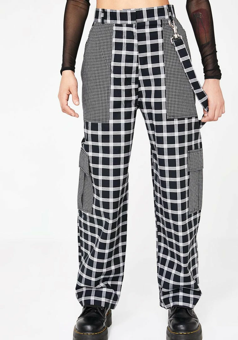 Buy π₯ The Ragged Priest Bottoms Grid Combat Trousers π€© 3 The Ragged Priest Bottoms Grid Combat Trousers