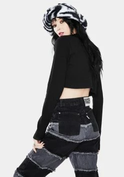 The Ragged Priest Veil Ringer Crop Top