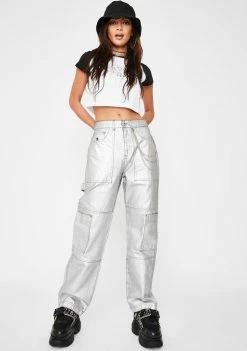 The Ragged Priest Satellite Metallic Jeans Bottoms