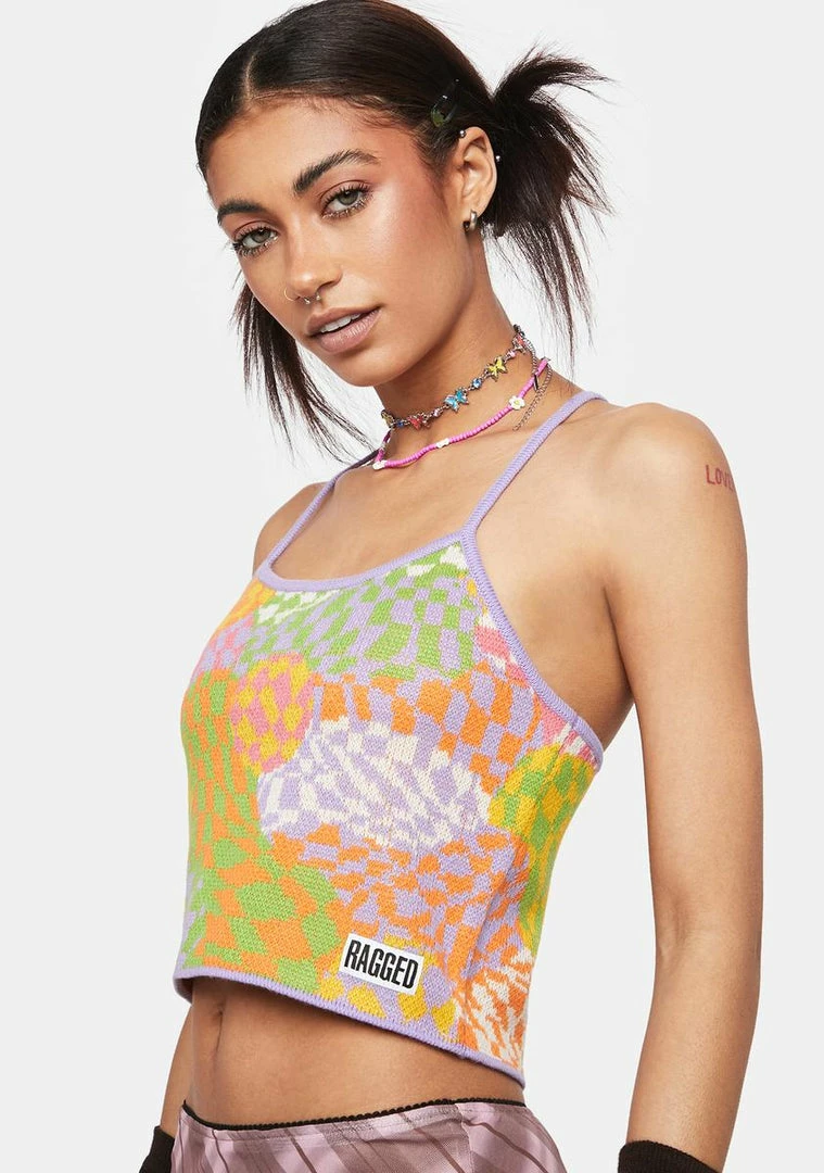 Best Sale 💯 The Ragged Priest Kaleidoscope Cami Top Tank Crop Top 🎉 4 The Ragged Priest Kaleidoscope Cami Top Tank Crop Top