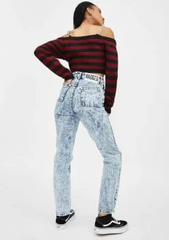 The Ragged Priest Acid Blue Cougar Mom Jeans