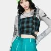 The Ragged Priest Tops Ride Plaid Crop Top