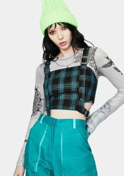 The Ragged Priest Tops Ride Plaid Crop Top