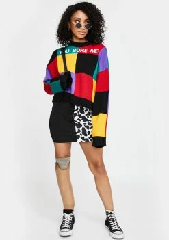 The Ragged Priest Bore Colorblock Knit Sweater Tops