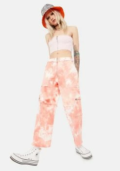 The Ragged Priest Conscious Tie Dye Denim Cargo Pants