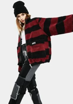 The Ragged Priest Menace Striped Teddy Jacket