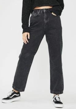 The Ragged Priest Charcoal Dad Jeans