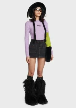 The Ragged Priest Tops Obsessed Fuzzy Bodysuit