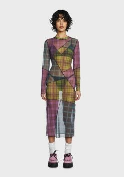 The Ragged Priest Fractured Mesh Dress