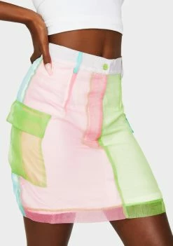 The Ragged Priest Bottoms Blitz Color Block Organza Skirt