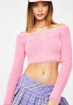 The Ragged Priest Gossip Fuzzy Crop Top