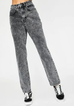The Ragged Priest Acid Gray Cougar Mom Jeans Bottoms